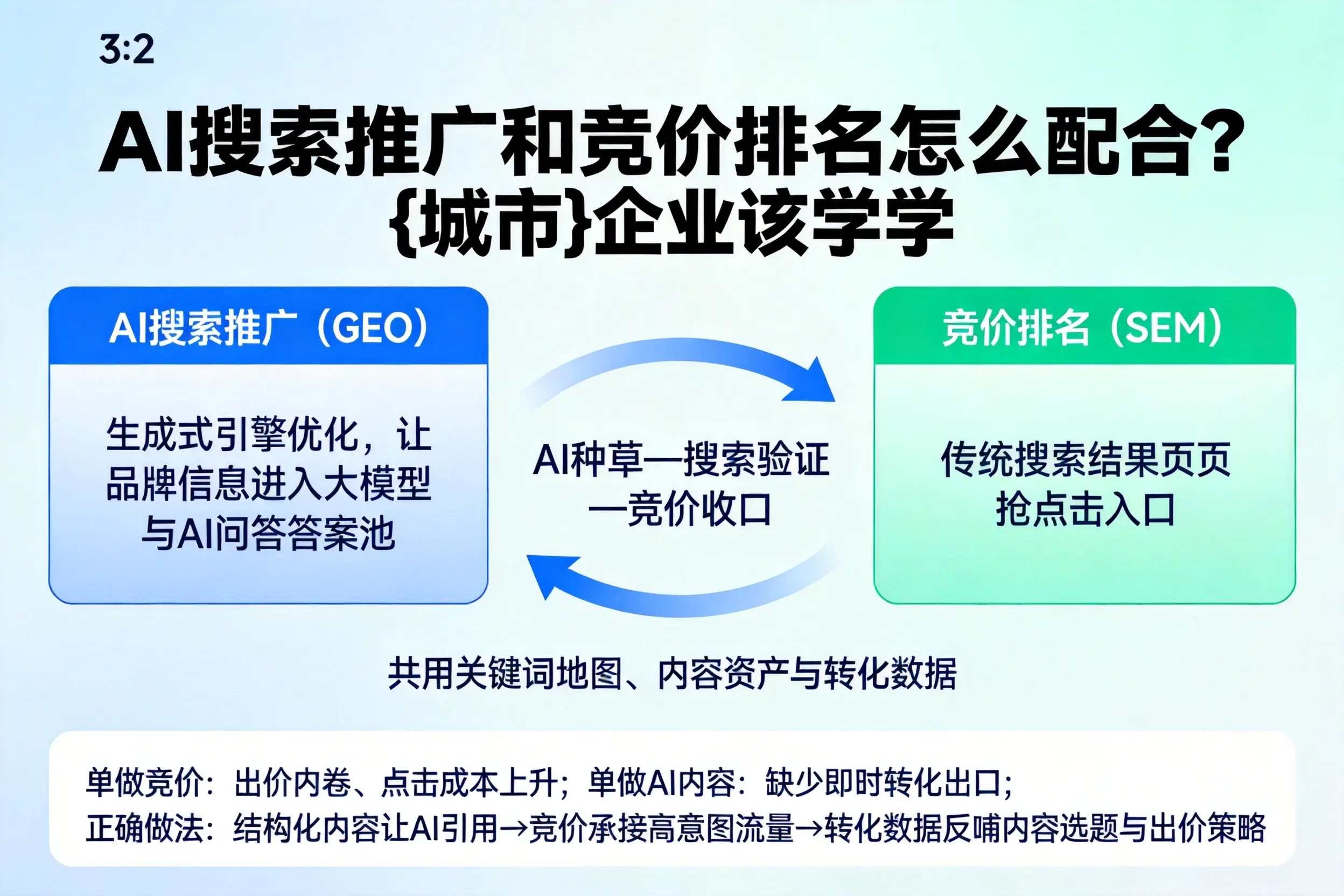 AI搜索推广和竞价排名怎么配合？烟台企业该学学