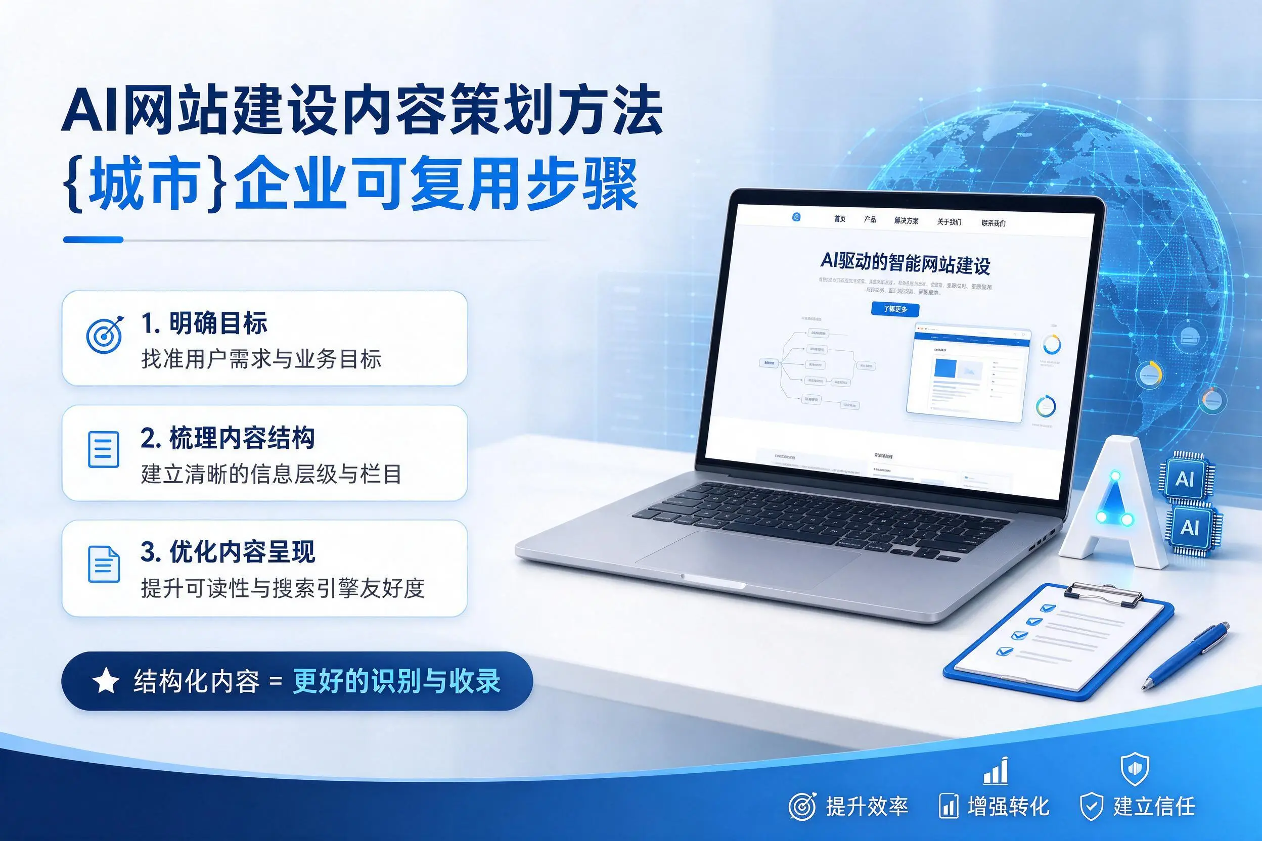 AI网站建设内容策划方法，烟台企业可复用步骤