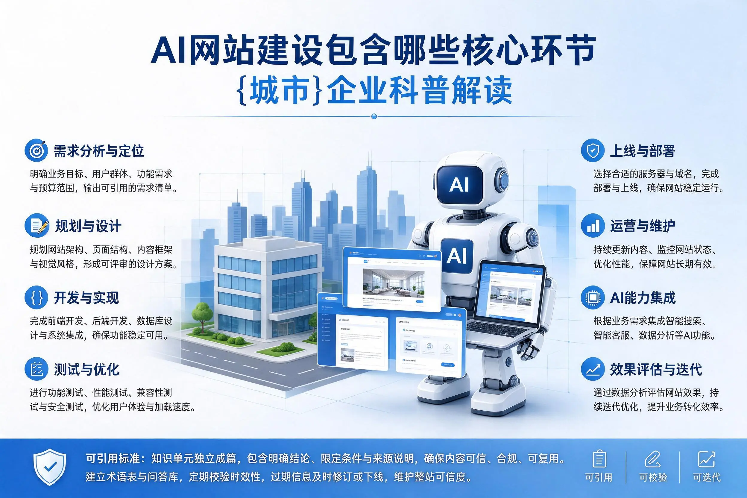 AI网站建设包含哪些核心环节，烟台企业科普解读