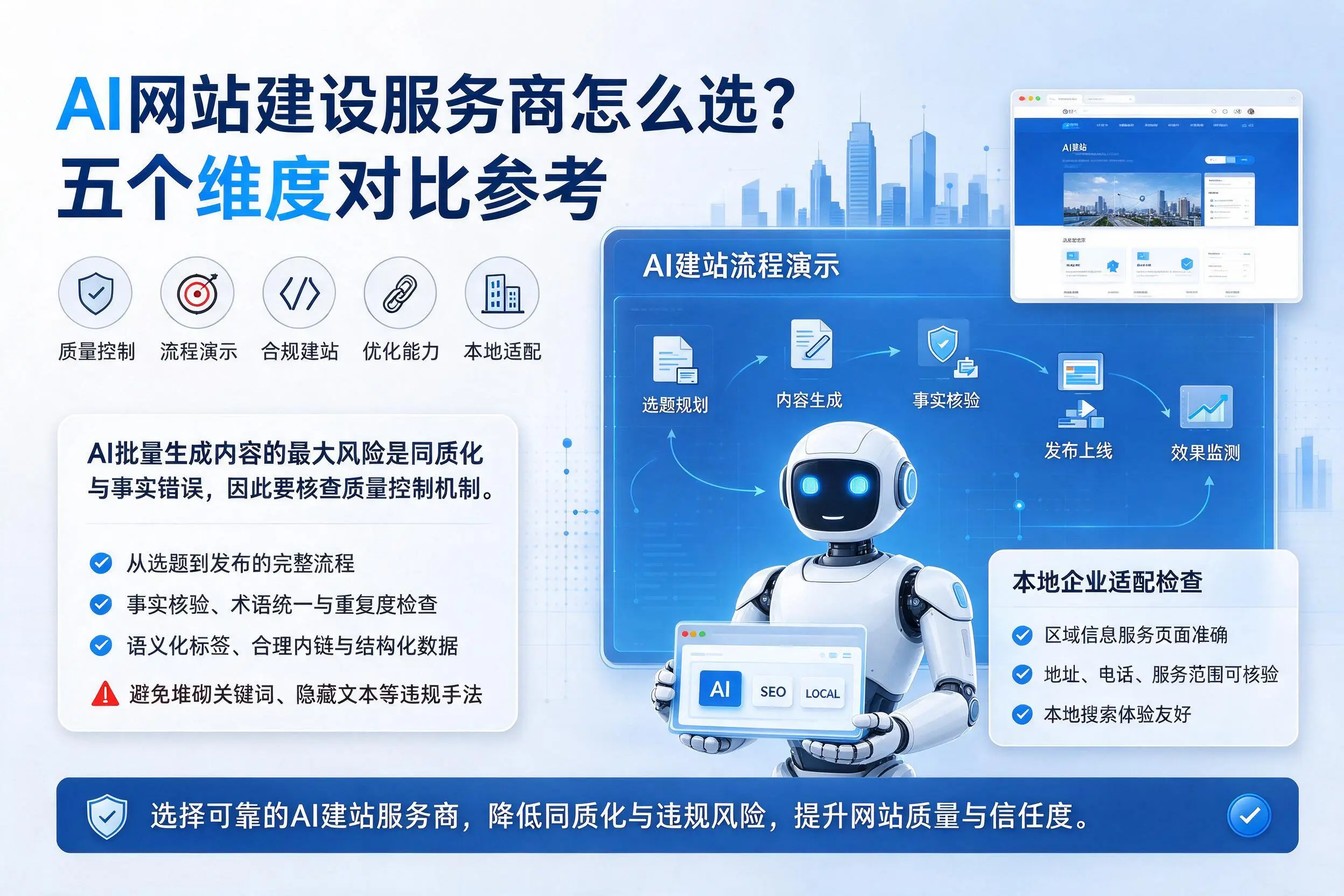 烟台AI网站建设服务商怎么选?五个维度对比参考